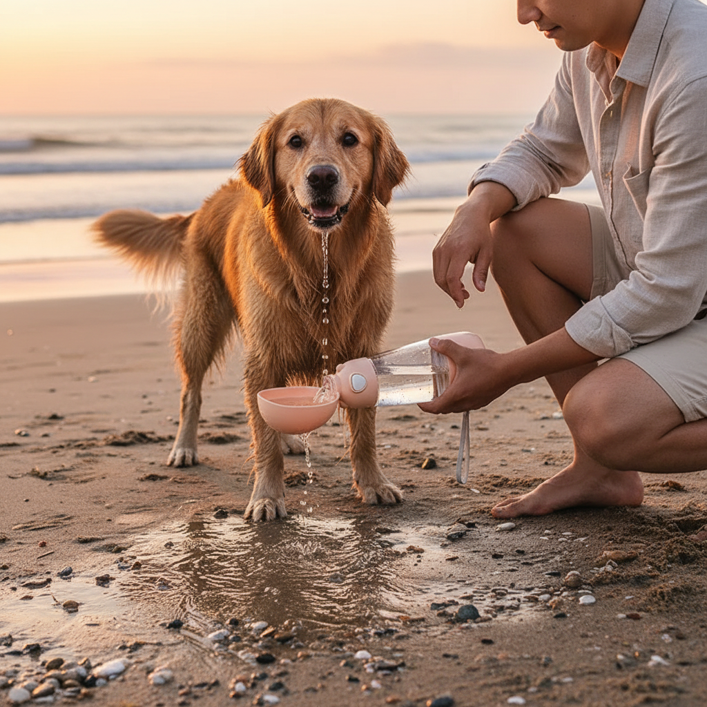 PawBottle Duo at beach
